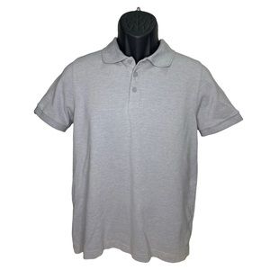 CLASSROOM Uniforms Youth XL 18-20 Gray Short Sleeve Polo 3 Button Collar